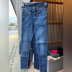 High Rise Blue Jeans with Straight Leg